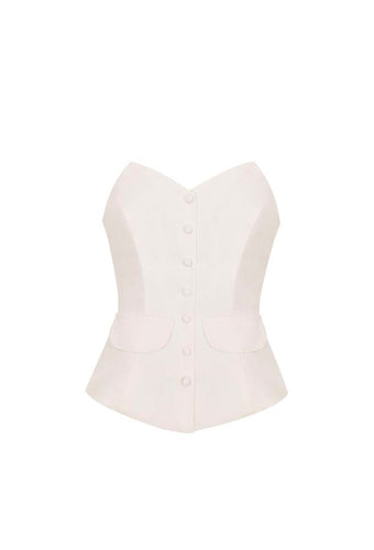 Colete TQC Estruturado - Alfaiataria Linho Off-White