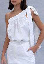 Carregar imagem no visualizador da galeria, Blusa Mula Manca Laço - Alfaiataria Linho Off-White