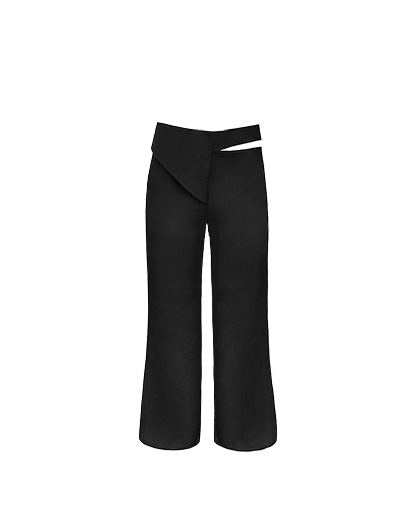 Calça Pala Fendas Alfaiataria- Linho Black