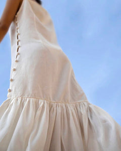 Saída Botões Laterais Alfaiataria- Linho Off-White