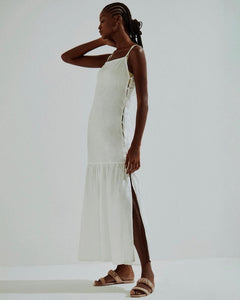 Saída Botões Laterais Alfaiataria- Linho Off-White