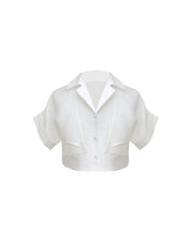 Carregar imagem no visualizador da galeria, Camisa Drop Detalhe Bolso Alfaiataria - Linho Off-White