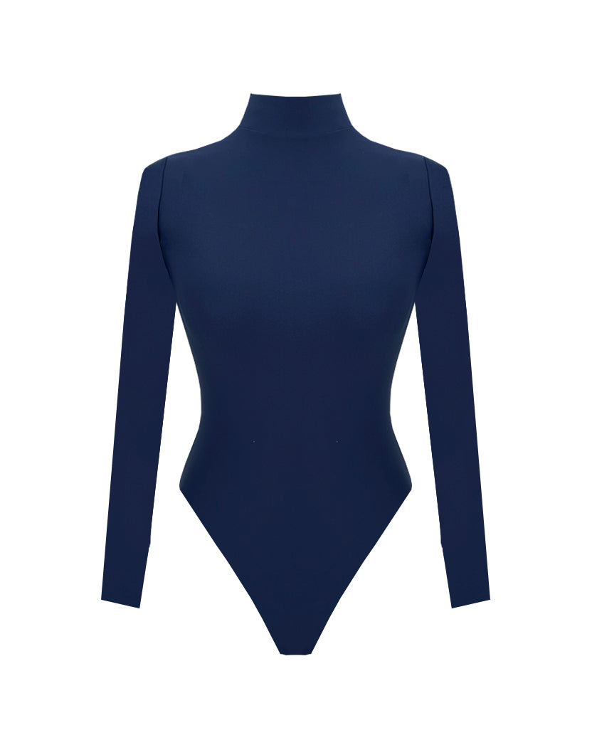 Body/ Maiô  Manga Longa - Azul Marinho