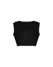 Carregar imagem no visualizador da galeria, Top Cropped Basic - Alfaiataria Linho Black