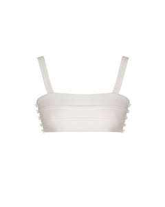 Biquíni Top Thomas Botões - Off-White