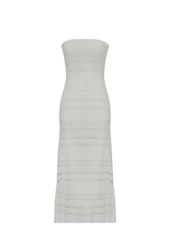 Vestido / Saída TQC Listrado - Off-White