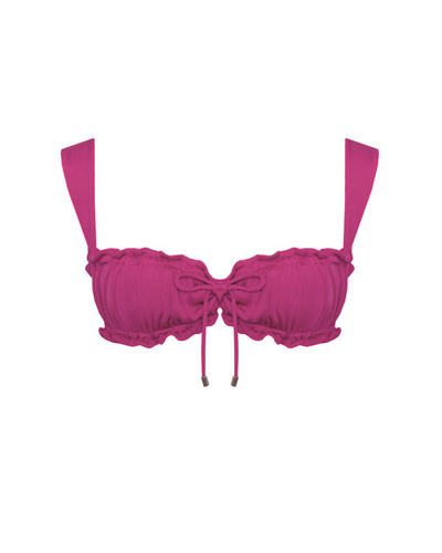 Biquíni Top Reto Franzido - Pink