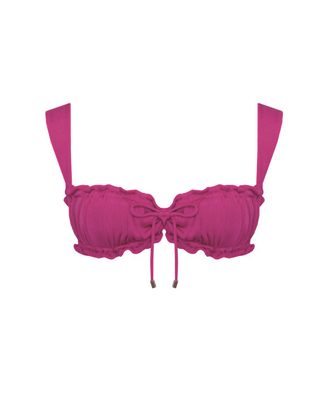 Biquíni Top Reto Franzido - Pink
