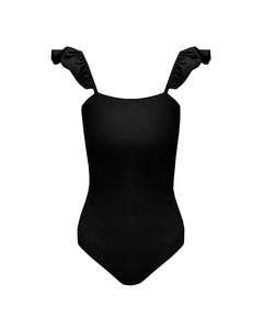 Maiô Reto Alça Babado - Black