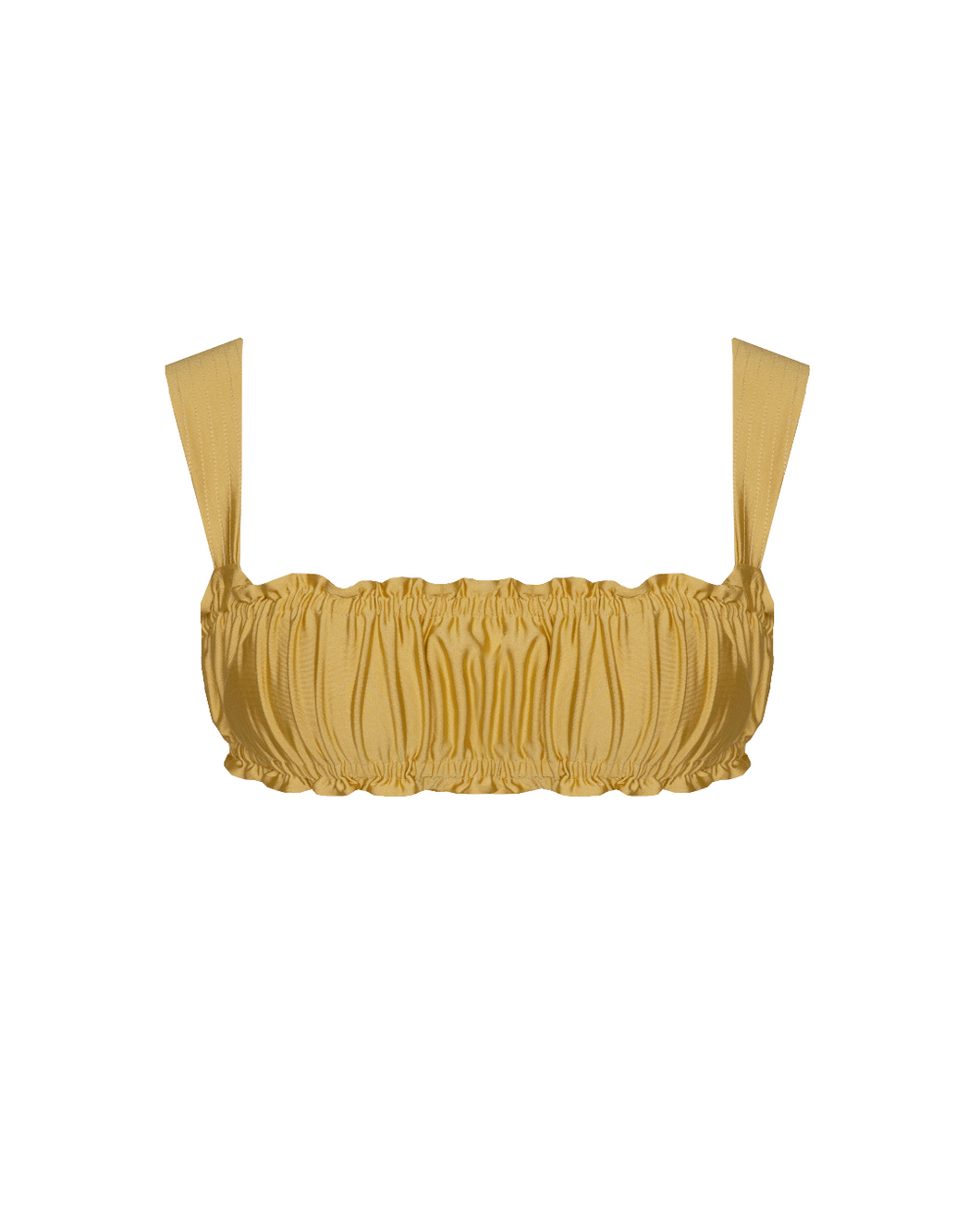 Biquíni Top Reto Franzido - Gold